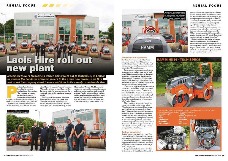 Laois Hire & Hamm in Machinery Movers Magazine